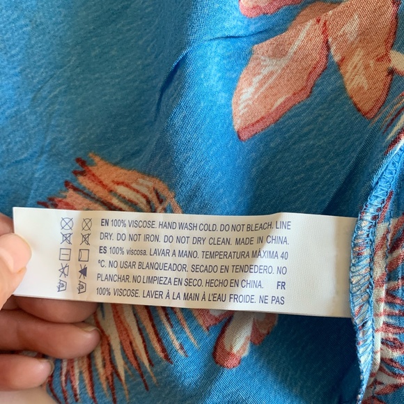 NEW Forever 21 Blue Woven Dress Size Large - Picture 3 of 8